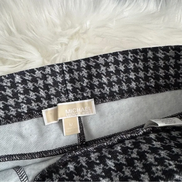 New Michael Kors Black and White Houndstooth Legging- Pants - Picture 3 of 4